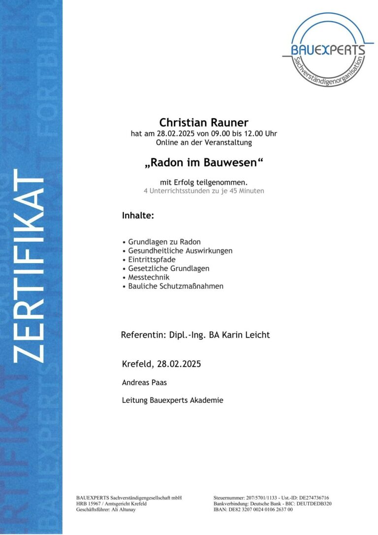 Christian Rauner Teilnahmezertifikat Radon-1